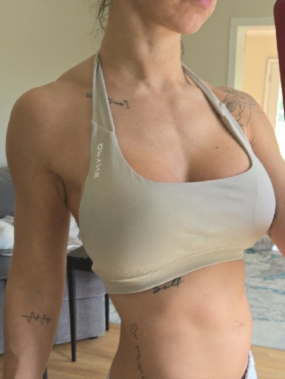Defyne Beige Halter Bralette